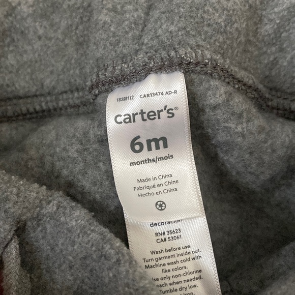 Carter’s Polar Fleece Grey Sloth Sweatsuit - Picture 7 of 7